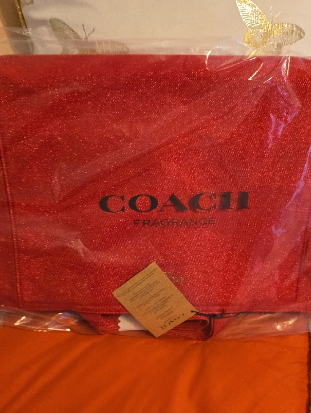 COACH Red Glitter Fragrance Tote ❤️NEW - Picture 7 of 7